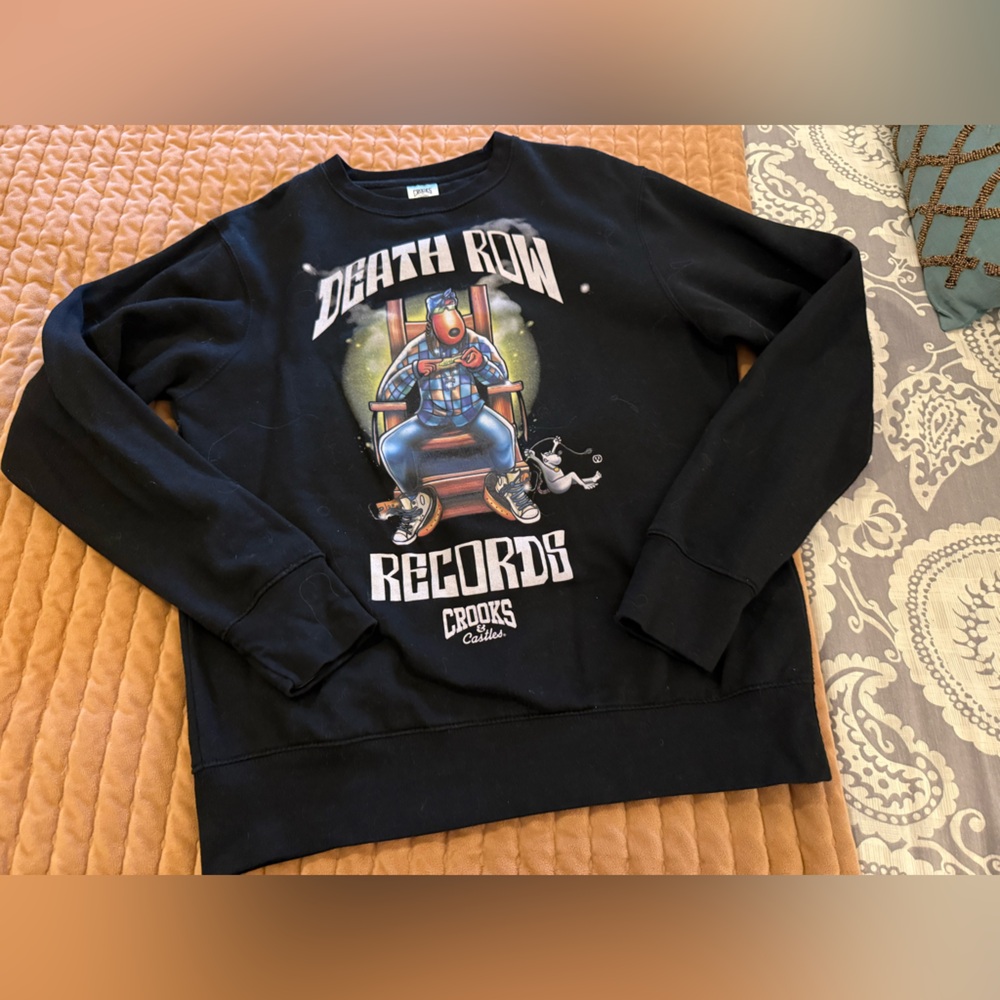 Crooks and Castles Deathrow Records Crewneck size M